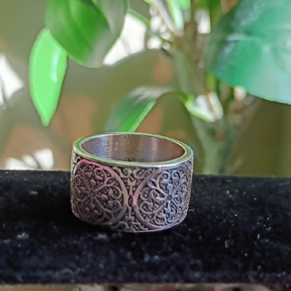 Brighton Ferrara Intricate Silver Band Ring